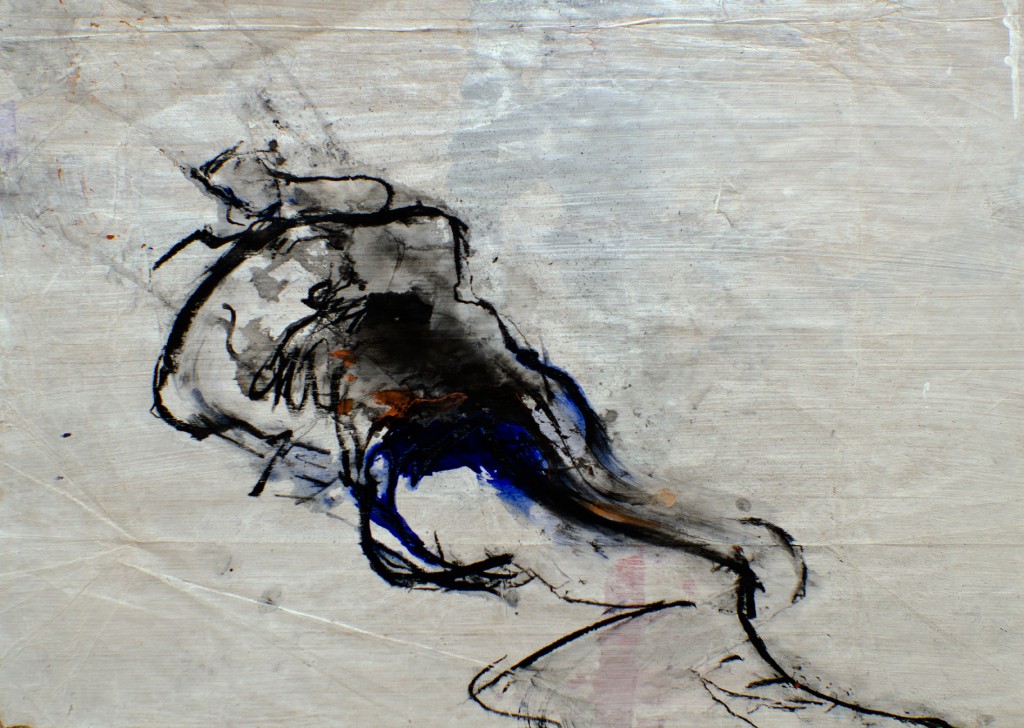 2011, Kohle und Acryl auf Packpapier, 44 x 62 cm