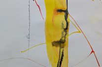 2024, Farbstift und Tusche auf Papier, 42 x 29 cm