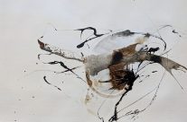 2025, Farbstift und Tusche auf Papier, 29 x 42 cm