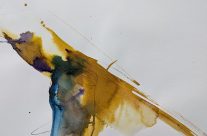 2023, Farbstift und Tusche auf Papier, 29 x 42 cm